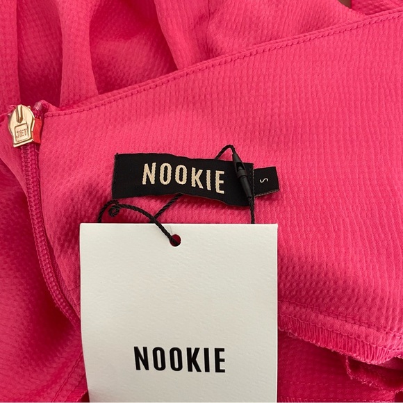 New! Nookie Utopia Pink Halter Tie Back Wide Leg Jumpsuit 7709 - Picture 9 of 13